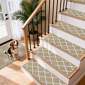 4-Piece COSY HOMEER Non-Slip Carpet Stair Treads for Wooden Steps (Beige) $12.99 + Free Shipping w/ Prime or on $35+