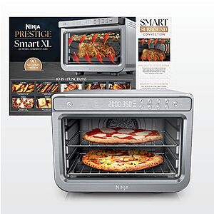 Ninja Air Fryer & Toaster Oven Combo | 10-in-1 Prestige Smart XL Countertop Oven  1800 Watt | Stainless Steel | DT501​ $199.99