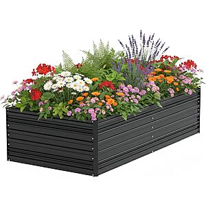 WORKPRO 7.5x4x2ft Galvanized Raised Garden Bed (Black) $59.99 + Free Shipping