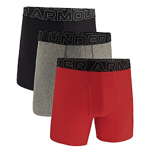 [AC] $10-$20: Under Armour Men's Performance Tech Boxerjock Brief Underwear (6" Inseam), 3-Pack (Various Colors/Sizes XL-5XL) $18.48