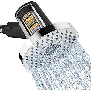 SR SUN RISE 5.5" Filtered Shower Head w/ 20-Stage Filter, 6 Spray Modes & High Pressure (Chrome) $7.99 + Free Shipping w/ Prime or on $35+