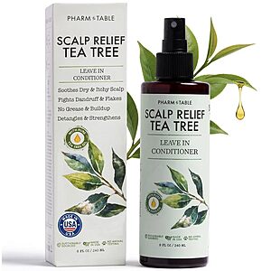 PHARM TO TABLE Tea Tree Leave-In Conditioner Spray & Scalp Treatment (8 Fl Oz) $7.98 w/ S&S + Free Shipping w/ Prime or on $35+
