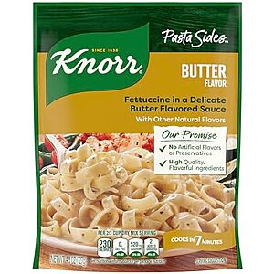 Select Accts: 4.5-Ounce Knorr Butter Fettuccine Pasta Sides $0.68 w/ S&S + Free Shipping w/ Prime or on $35+