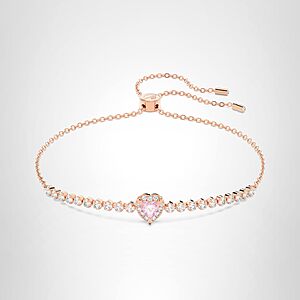 Swarovski One bracelet, Heart, Pink, Rose gold-tone finish $52.99
