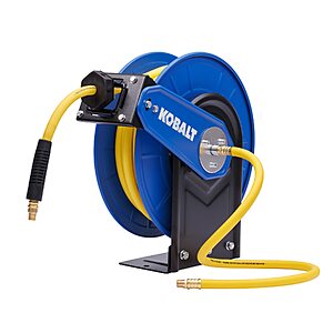 Kobalt Retractable Hose Reel with 3/8-in x 50-ft Poly Hybrid Air Hose one_size | SGY-AIR184 $69