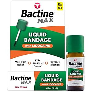 [AC] $4.18** | 0.30-Oz Bactine Max Liquid Bandage w/ Lidocaine at Amazon