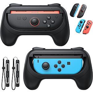 FASTSNAIL Grips for Nintendo Switch 2/1/OLED Joy-Con (Black) $13.48 + Free Shipping w/ Prime or on $35+