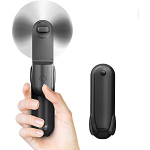 Jkjoy Mini Handheld Fan w/ 2000mAh USB Rechargeable Battery & 3 Speeds (Black) $4.99 + Free Shipping w/ Prime or on $35+