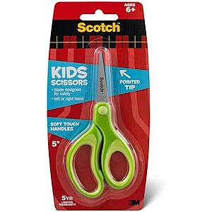 $1.99* | 5" Scotch Kids Pointed Tip Scissors w/ Soft Touch at Amazon