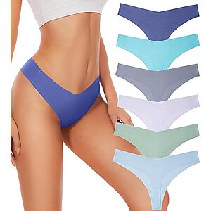 6-Pack Hellopopgo Seamless Thongs Underwear (Various) $5.99 + Free Shipping w/ Prime or on $35+