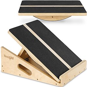 Yes4All 2-in-1 Professional Wooden Balance Boards & Slant Board $21.94 + Free S&H w/ Prime or $35+