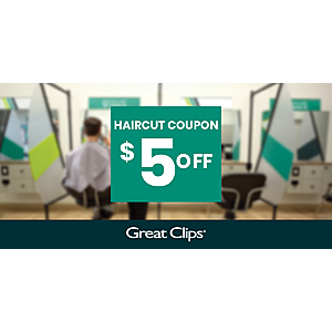 Great Clips Haircut Coupon (Participating U.S. Stores) $5 Off