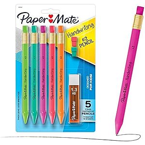 [SnS] $2.37 | 5-Ct Paper Mate 1.3mm Handwriting Triangular Mechanical Pencil Set at Amazon
