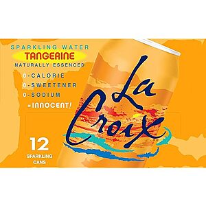 $4.79 FS Prime WOOT La Croix, Tangerine Sparkling Water, 12 oz, (pack of 12)