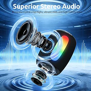 Powerful Stereo Sound Bluetooth Speaker $16.99 (56% off, was $38.99)