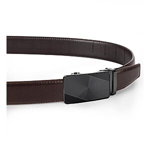 Truyis Leather Ratchet Belts For Men 2 Pack,Slide Ratcheting Belt,Adjustable Click Dress Belt $13.99