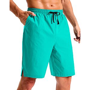 Pudolla Men's Quick-Dry No-Liner Swim Board Shorts w/ Pockets (9" or 11" Inseam, S-4XL, Various Colors) $11.99 + Free Shipping w/ Prime or on $35+