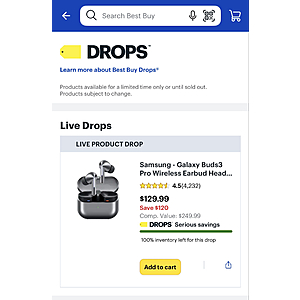 $129.99 | Samsung Galaxy Buds3 Pro - Best Buy App