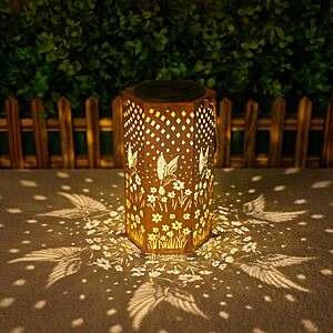 Eandisom Hummingbird Solar Hanging Lantern w/ Metal Cutout Design (Copper Tone) $7.99 + Free Shipping w/ Prime or on $35+