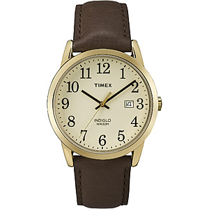 Timex Men's Easy Reader Date Brown/Gold/Cream 38mm Casual Watch, Leather Strap - Free Pick-Up or Free Shipping on Orders Over $35 - $22.5