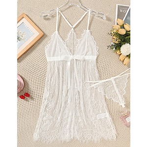 Avidlove Women's Babydoll Lace Chemise Eyelash Lingerie $7.99 + Free Shipping w/Prime or $35+