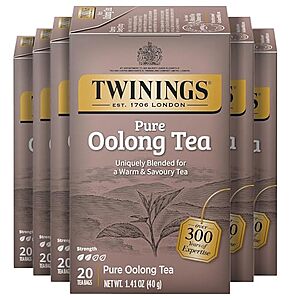 [NEW, SnS, AC] $12.31 | 6-Pack 20-Count Twinings of London Pure Oolong Tea Bags at Amazon