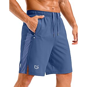 G Gradual Men's Quick-Dry Athletic Shorts w/ Zip Pockets (5", 7" or 9" Inseam, XS-4XL, Various Colors) $12.99 + Free Shipping w/ Prime or on $35+