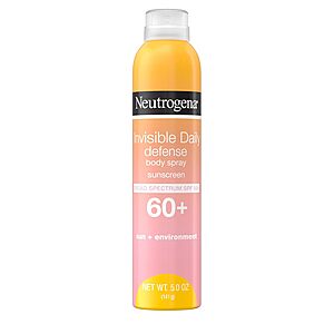 5-Oz Neutrogena Invisible Daily Defense Body SPF 60+ Sunscreen Spray $3.79 w/ S&S + Free Shipping w/ Prime or on $35+