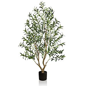 5' Vitalismo Artificial Olive Tree w/ Black Planter $29.99 + Free Shipping w/ Prime or on $35+