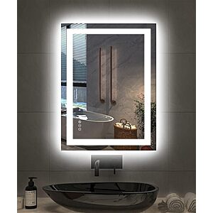 24" x 32" Amorho LED Bathroom Anti-Fog Mirror w/ Front & Backlight $77.39 + Free Shipping