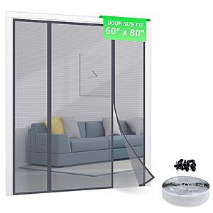 62" x 81" TheFitLife Fiberglass Magnetic Screen Door $16.34 + Free Shipping w/ Prime or on $35+