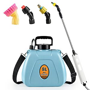 Boromine Electric Sprayer in Lawn and Garden 2 Gallon,Battery Operated Sprayer with 3 Mist Nozzles $19.49