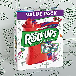 20ct Variety pack of FRUIT ROLL UPS $3.45 Amazon