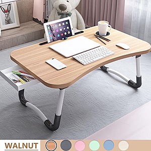 23.6" PHANCIR Foldable Lap Desk w/ Tablet Slot, Cup Holder & Drawer (Various Colors) $14 + Free Shipping w/ Walmart+ or $35+