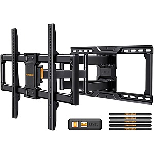 Perlegear UL-Listed Pre-Assembled Full Motion TV Wall Mount for 42–90" TVs (up to 150lbs) $42.75 + Free Shipping