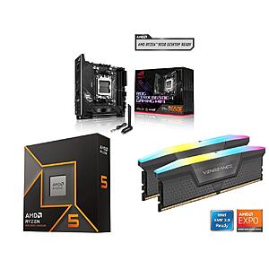 Asus ROG Strix B650E-I Gaming WiFi mini-ITX + Ryzen 5 9600X + Corsair 16GB (8GBx2) DDR5-6000 CL36 Memory + Free 240M Cooler Master Elite Liquid Cooler @ $610 + F/S