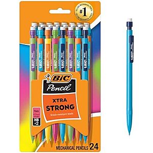 [SnS, AC] $4.21* | 24-Count BIC Xtra-Strong Thick Lead Mechanical Pencil (0.9mm) at Amazon