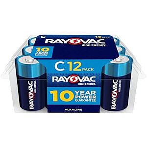 [SnS, AC] $6.37** | 12-Count Rayovac C Batteries at Amazon (53.1￠ each)