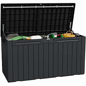 Homall 98 Gallon Deck Box with Lockable Lid Black $58.99 + Free S&H at Walmart