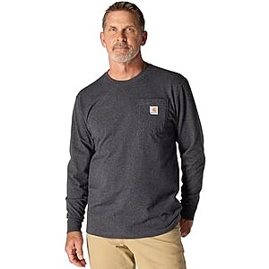 $17.05* | Carhartt Men's Dearborn Loose LS T-Shirt (Carbon Heather) at Amazon