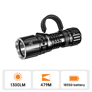 【US warehouse No Tax】Wurkkos TD07 Tactical Flashlight, USB C Rechargeable 1300 Lumens, 479m Long Range EDC Flashlight $25.99