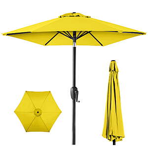 Best Choice Products 7.5ft Heavy-Duty Outdoor Market Patio Umbrella Yellow $24.99 + Free S&H at Walmart