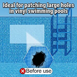 Amazon - Extra Large Pool Liner Repair Patch, 2.79 x 4.1 Ft Self-Adhesive TPU Waterproof Patch - $7.99