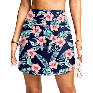 Women's 18"/20" Long Swim Skirt High Waisted Modest Swimsuits Skirt $14.84