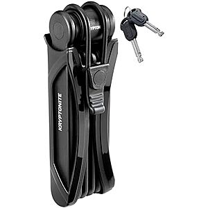 $25.58* | Kryptonite Anti-Theft Foldable Bike Lock w/ 2 Keys/Mount at Amazon