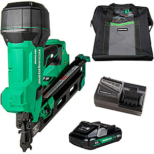 Metabo HPT 18V MultiVolt Cordless 30 3-1/2" Paper Tape Framing Nailer (1x4.0Ah) W/Free  MultiVolt 18V/36V 5Ah/2.5Ah Lithium Ion Battery $314