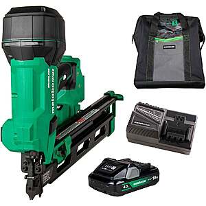 Metabo HPT 18V MultiVolt Cordless 21 3-1/2" Plastic Strip Framing Nailer (1x4.0Ah) W/Free MultiVolt 18V/36V 5Ah/2.5Ah Lithium Ion Battery $389