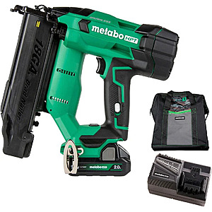 Metabo HPT 18V Brad Nailer Compact 18 Gauge Cordless Kit 2Ah W/Free 18 Volt 2Ah Lithium Ion Battery $159