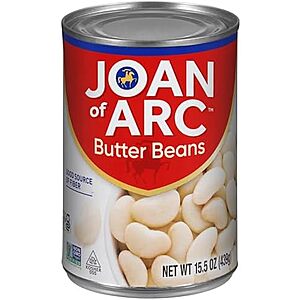 Joan of Arc Beans, Butter Beans, 15.5 Ounce (Pack of 12)~$9.04 After Coupon & S&S @ Amazon