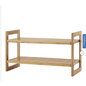 TRINITY Bamboo 2-tier Shoe Rack, 2-pack $49.99 free Shipping Costco.com